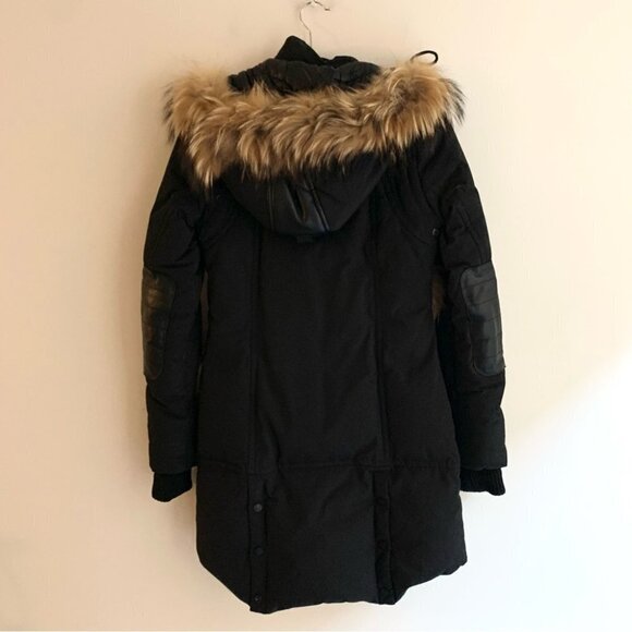 Nicole Benisti Nb Series Down Filled Fur Trim Parka Coat Jacket Black Size XS - Picture 14 of 16